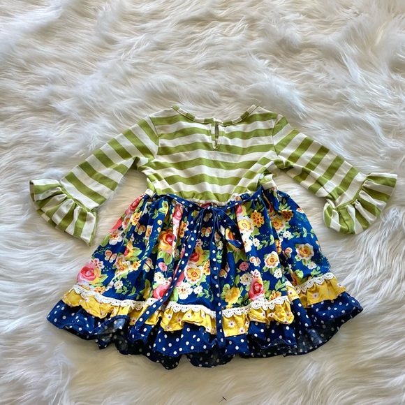 Counting Daisies Striped Floral Print Ruffle 2 Piece Set - Picture 3 of 15